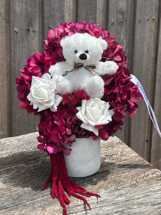 CRIMSON CUDDLE | READY MADE FLORAL KEEPSAKE